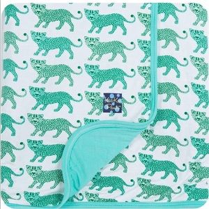 Kickee pants stroller blanket natural leopard